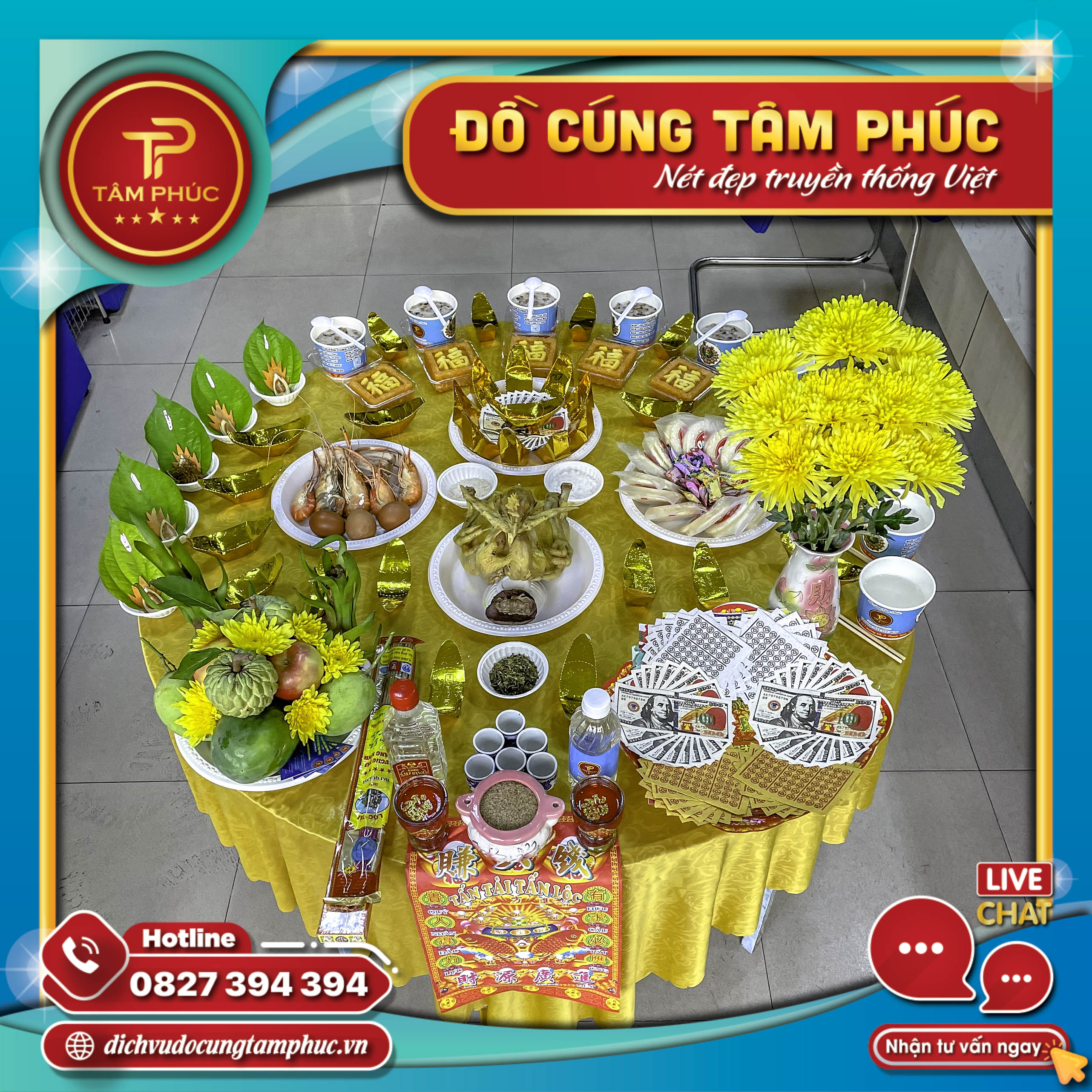 Mâm cúng khai trương trọn gói tại Cần Thơ.